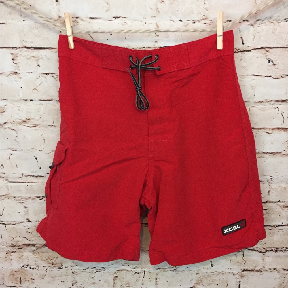 Xcel 90210 Red Board Shorts Swim Trunks Surf Swim